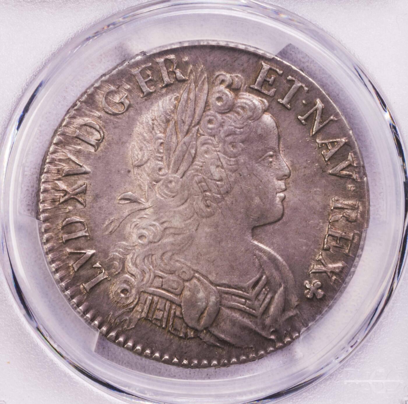 PCGS-MS62 1718法国路易十五埃居大银币