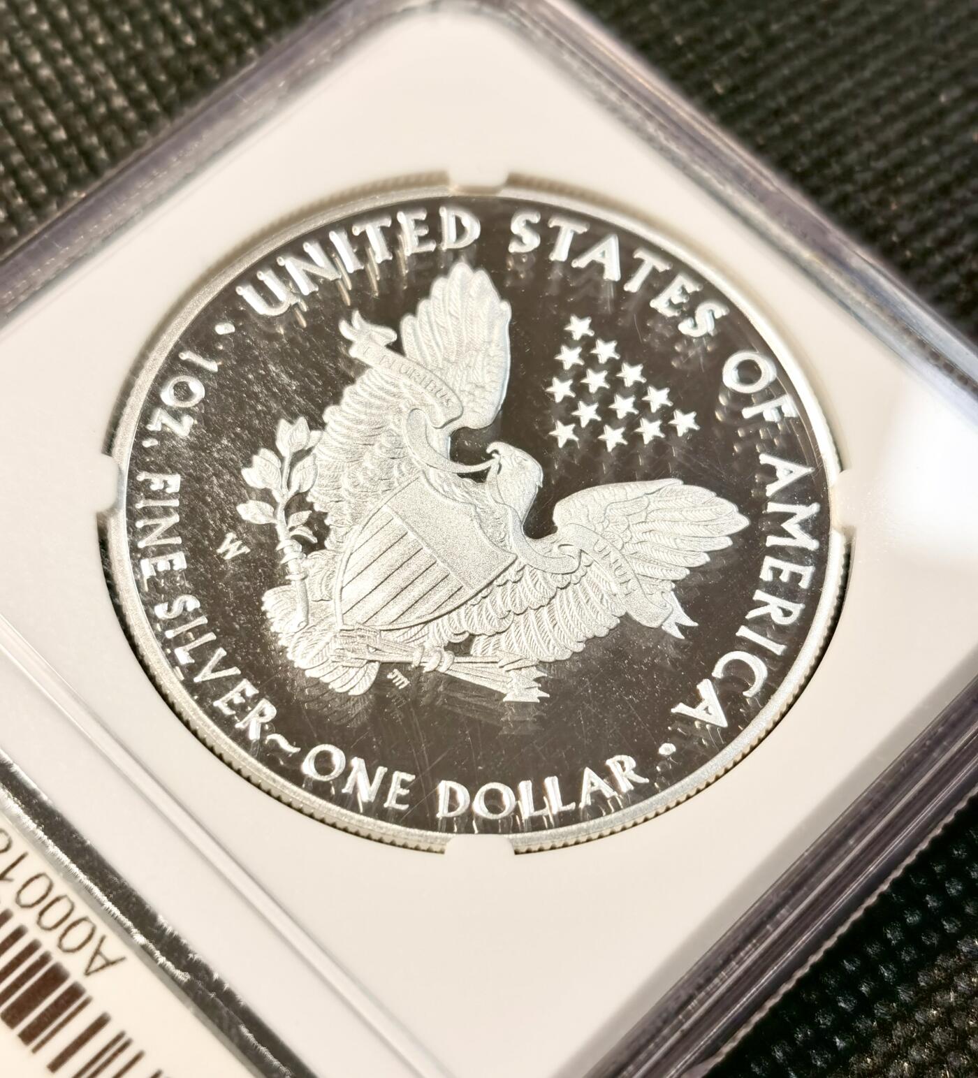  甄臻铺-世界币章拍卖（第26期），送拍享返佣金等优惠多多 NGC-PF70UC 美国2019-W 1美元美国鹰洋行走女神精制银币 W版西点厂打制 罕见满分精制版 带巅峰收藏贴纸