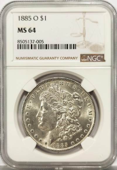 博洋堂德系小专场暨第132期（全场包邮） - NGC MS64 美国1885年O版摩根1美圆