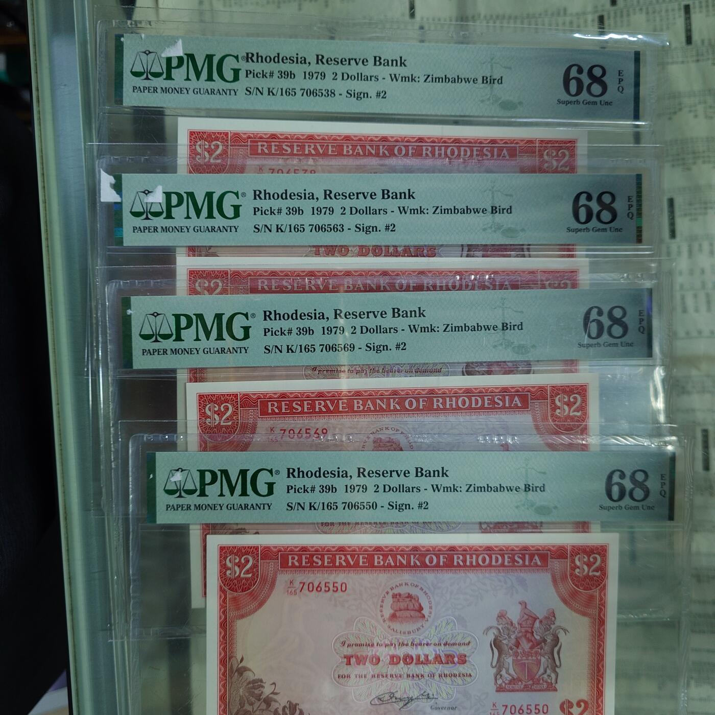 1978年罗德西亚2元 PMG68E如图可选