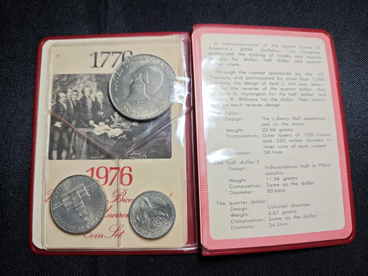 KK钱币收藏小铺 《批量/好品散币 套币 银币》专场 2月预留时间 周末发货  美国建国200周年纪念套币 少见样式!