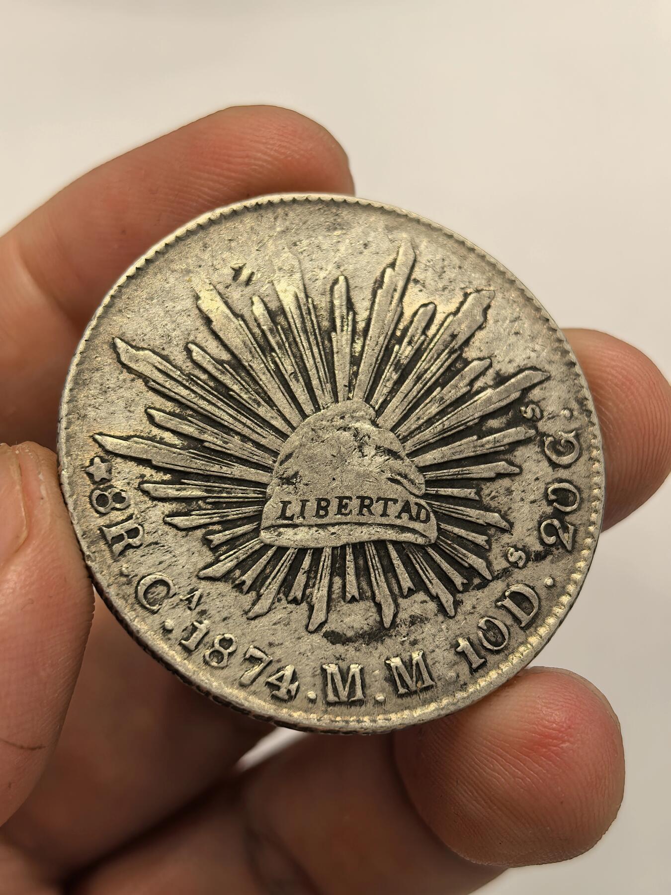 博洋堂德系小专场暨第132期（全场包邮） 墨西哥1874年CA MM版花边鹰洋 原味一线全羽毛深打