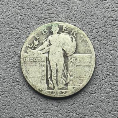 ＜小葵钱铺＞第56期·银币克朗币散币套币场·满200包邮，本场不寄存·周一发货 - 美国1927年站立女神25分银币