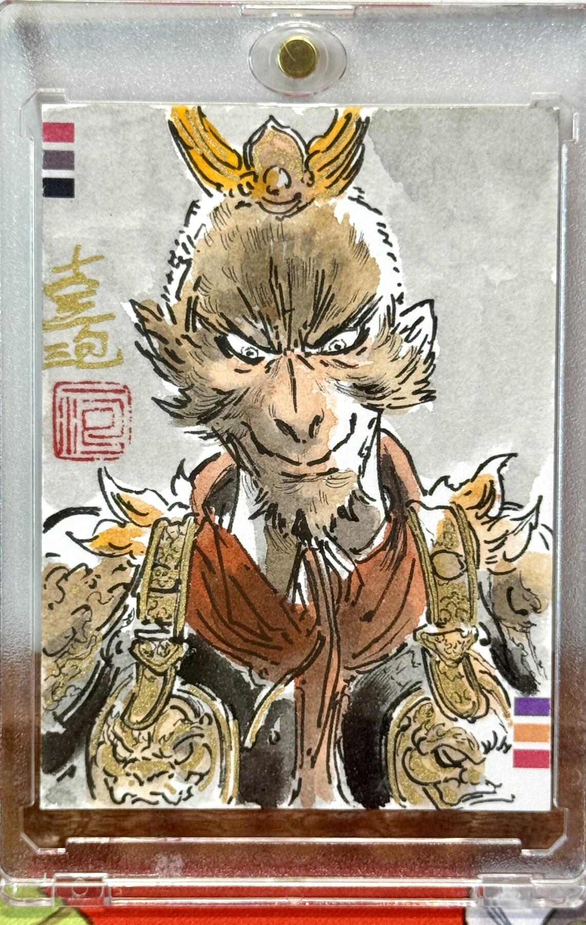 白泽拍卖卡牌手绘专场第21期（七月将残暑未收， 晚凉庭院独登楼） 2025 麦稀奇嘉年华手绘卡 大圣 一泡亲签 卡砖封装