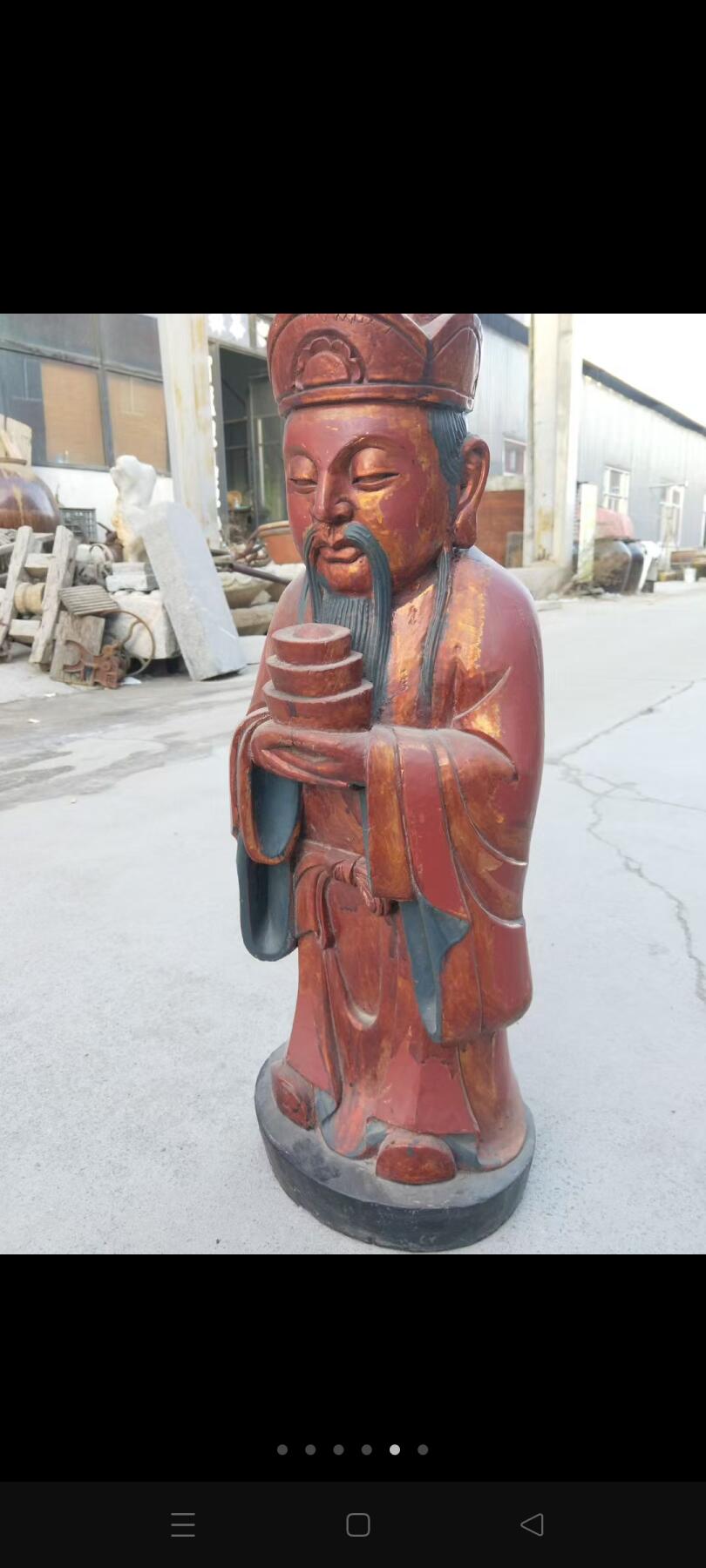 因拆迁偶得楠木鎏金财神，开脸端庄祥和，神态自然吉祥，喜欢请回家。