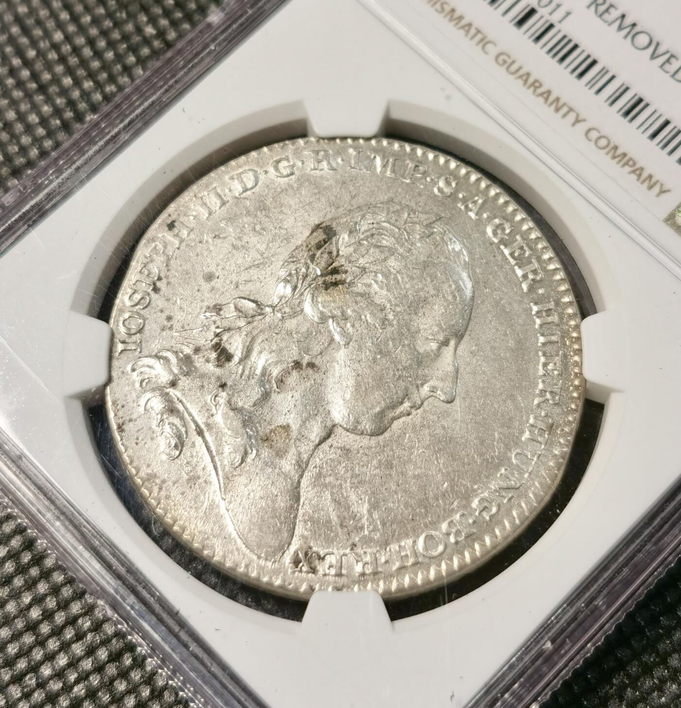  甄臻铺-世界币章拍卖（第26期），送拍享返佣金等优惠多多 NGC-AUD 1786年奥属尼德兰，弗朗茨二世1泰勒大银币，少见头像，少见好品