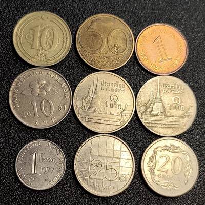 泉币菌-第65场-精品场 - 各国币 9枚