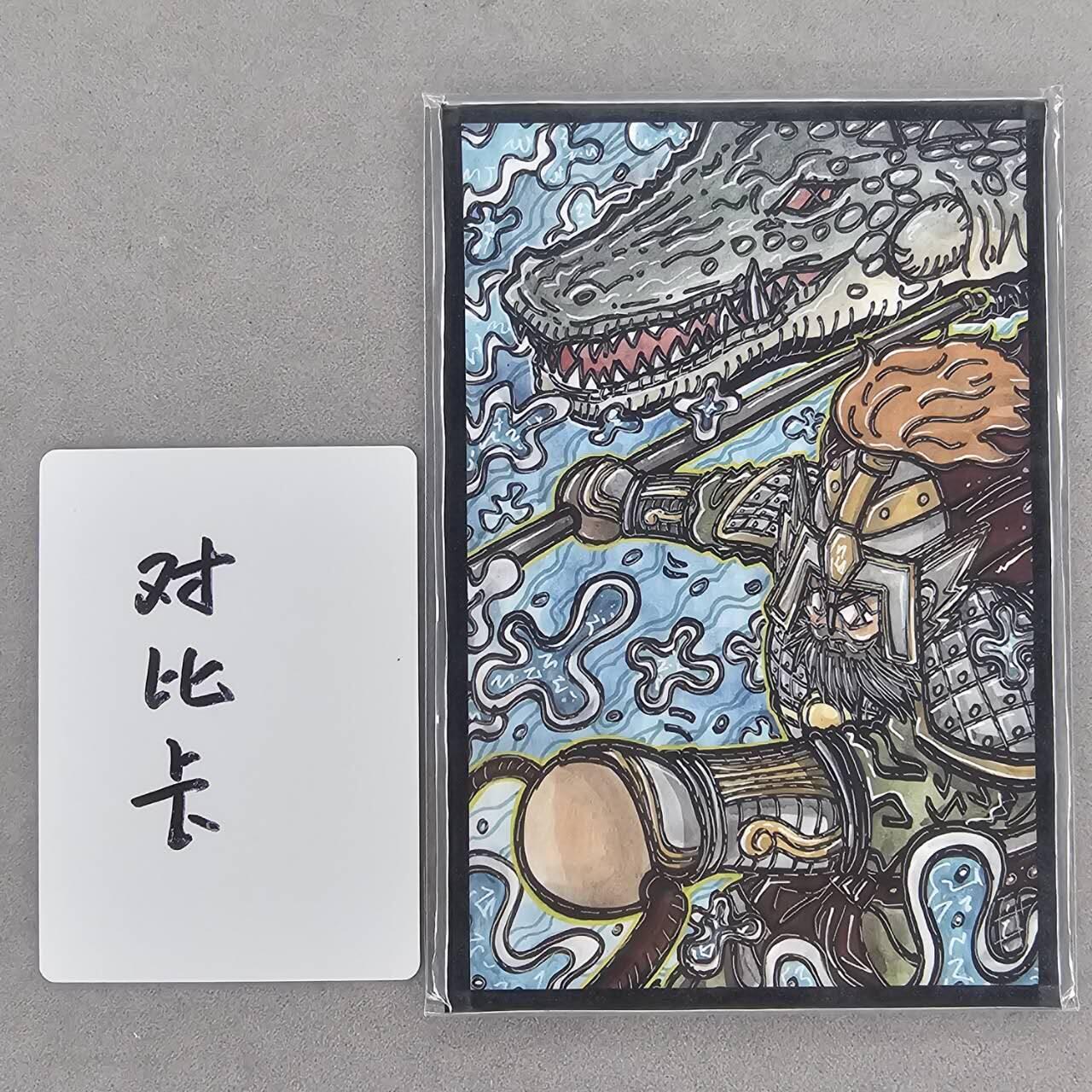 龙虎卡牌第四十七场 （无佣金，满120包邮，欢迎送拍） A6色纸 waiwai-周泰