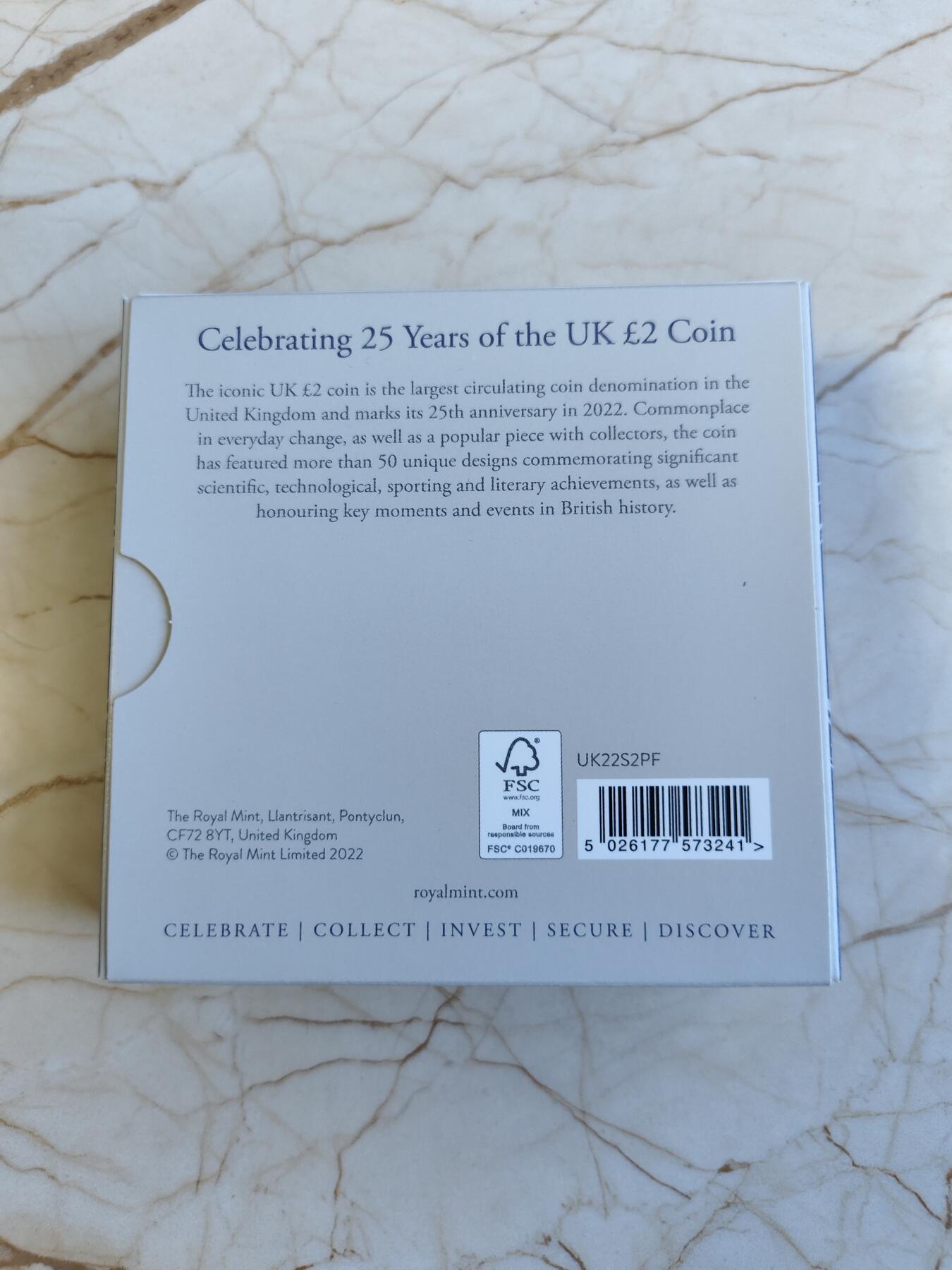 第168期拍卖【长期征集拍品】 英国2022年2镑双色币发行25周年双色镀金加厚银币，925银镀金，24克，发行1425枚，有氧化