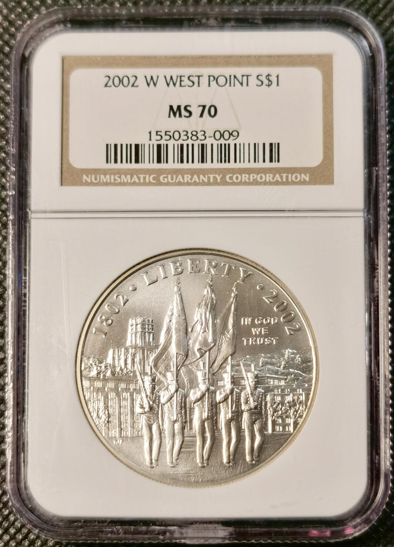  甄臻铺-世界币章拍卖（第26期），送拍享返佣金等优惠多多 NGC-MS70 美国2002年西点军校建校200周年