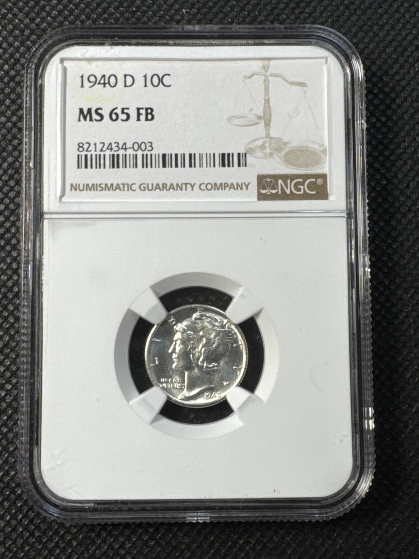  甄臻铺-世界币章拍卖（第26期），送拍享返佣金等优惠多多 NGC-MS65FB 美国1940年D版小飞侠，高分少见，国内少见FB后缀