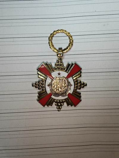 世界军品小玩意第一场 - 台湾省末期懋绩奖章，铜制实发带编号