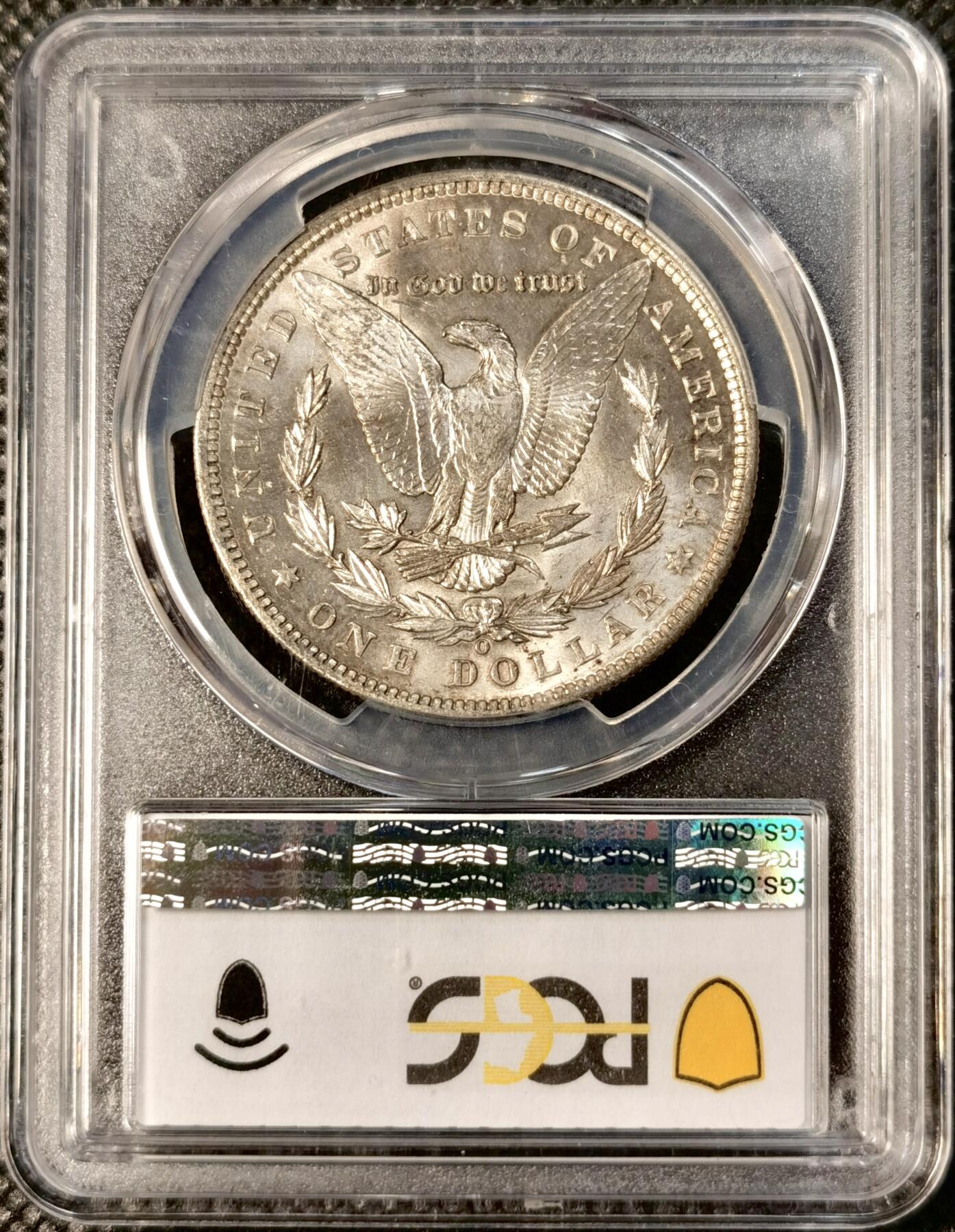  甄臻铺-世界币章拍卖（第26期），送拍享返佣金等优惠多多 PCGS-MS63 1900年O版摩根，金彩包浆，不多见的年份