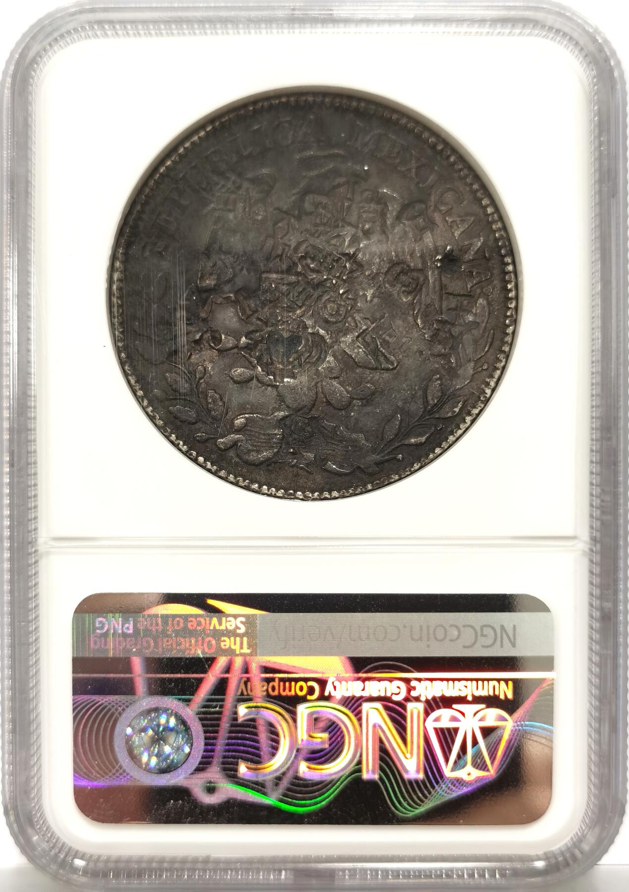 博洋堂德系小专场暨第132期（全场包邮） NGC Chopmarked 墨西哥1879年ZS JS版花边鹰洋 百年味道历史韵味 精美多戳 NGC加厚盒