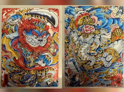 龙虎卡牌第四十七场 （无佣金，满120包邮，欢迎送拍） - 粗闪2张 奇点 白象精&青狮精