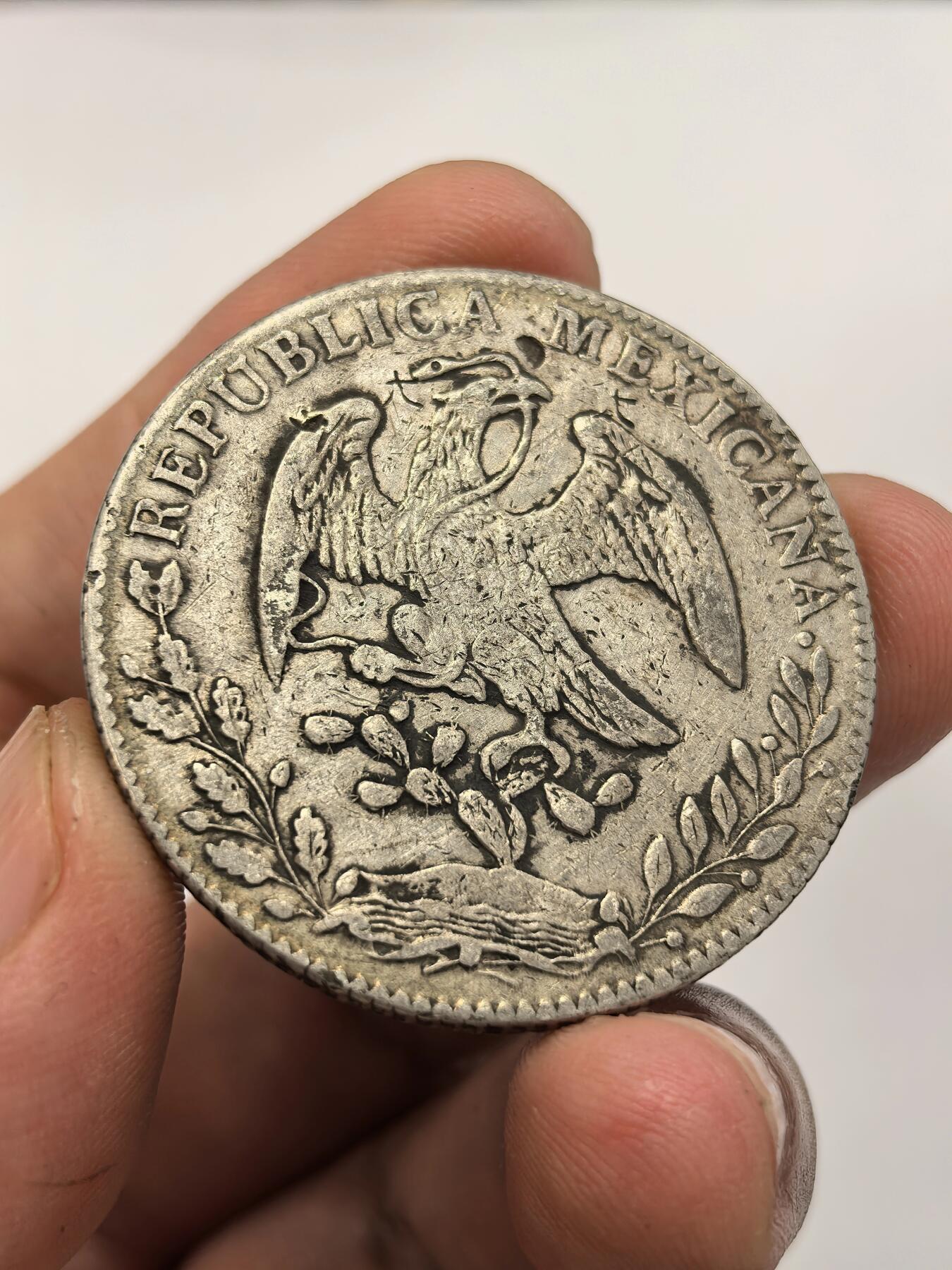 博洋堂德系小专场暨第132期（全场包邮） 墨西哥1868年GO YF版花边鹰洋 原味无洗 中期凑年份的好版