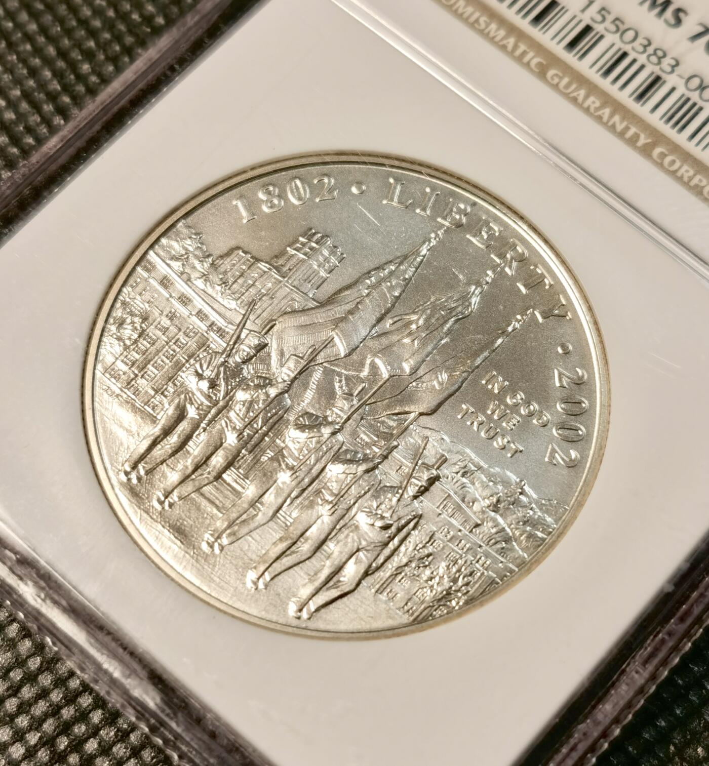  甄臻铺-世界币章拍卖（第26期），送拍享返佣金等优惠多多 NGC-MS70 美国2002年西点军校建校200周年