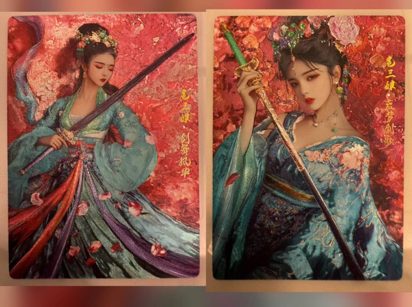 龙虎卡牌第四十七场 （无佣金，满120包邮，欢迎送拍） 粗闪2张 奇点 扈三娘