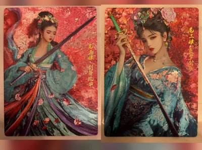 龙虎卡牌第四十七场 （无佣金，满120包邮，欢迎送拍） - 粗闪2张 奇点 扈三娘