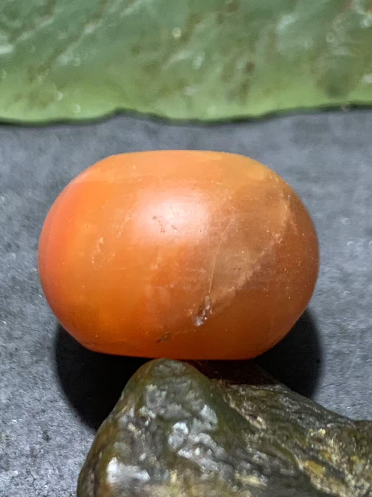 保山南红玛瑙红白双色亚光面包圈平安扣一个，，