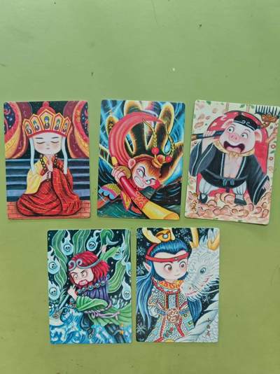龙虎卡牌第四十七场 （无佣金，满120包邮，欢迎送拍） - 普卡5张 天空-西游师徒五人