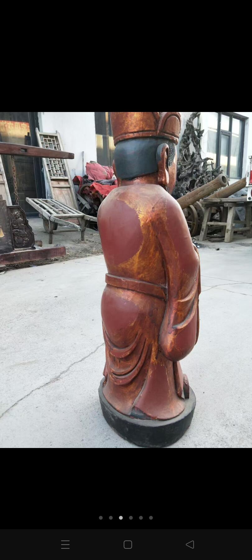 因拆迁偶得楠木鎏金财神，开脸端庄祥和，神态自然吉祥，喜欢请回家。