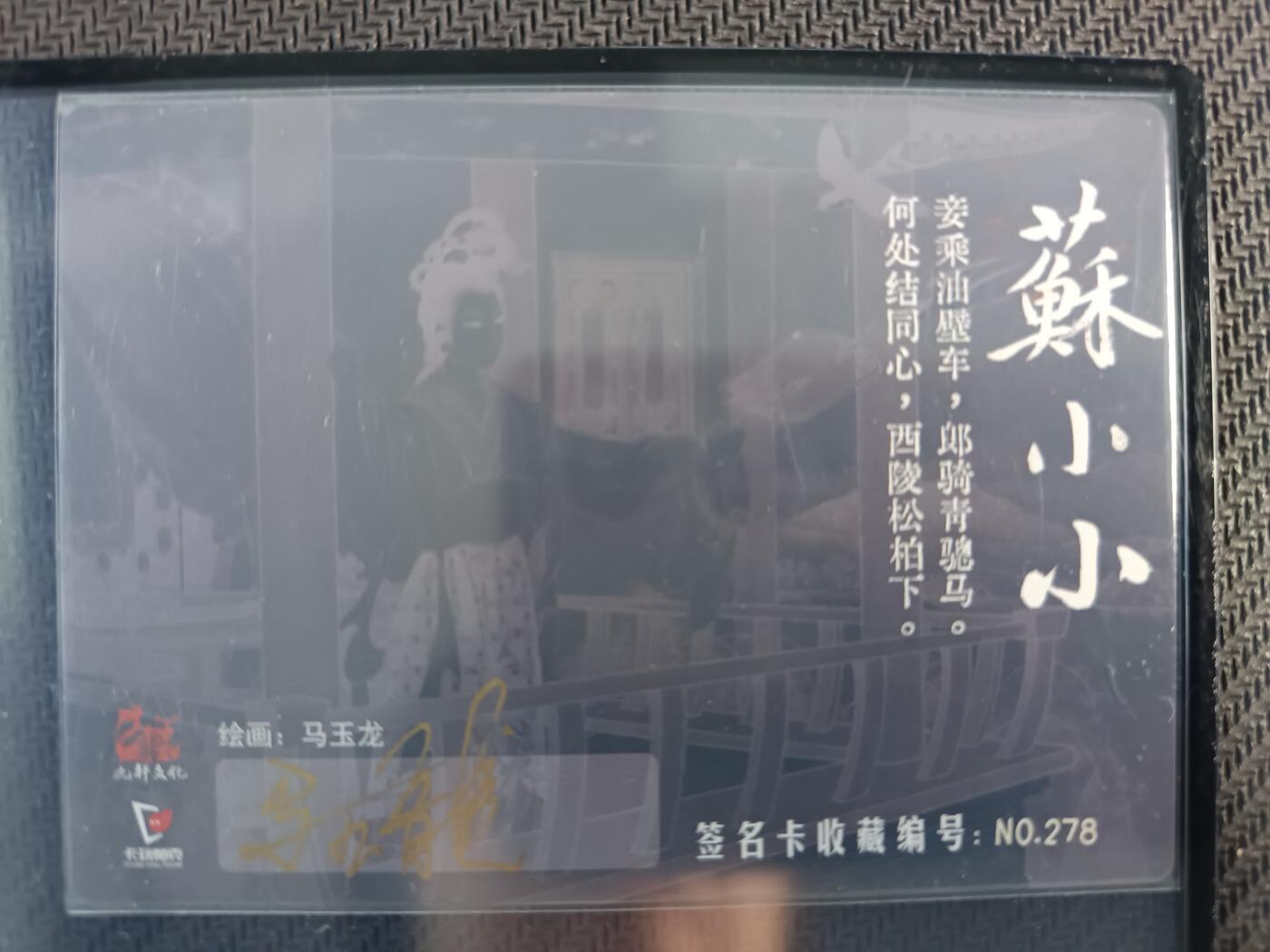 天玑星卡拍第一百零八期《7.28周一截拍》持续收拍收评中 满赠卡需备注 【亲签卡】九轩文化 苏小小 编号278 粗闪