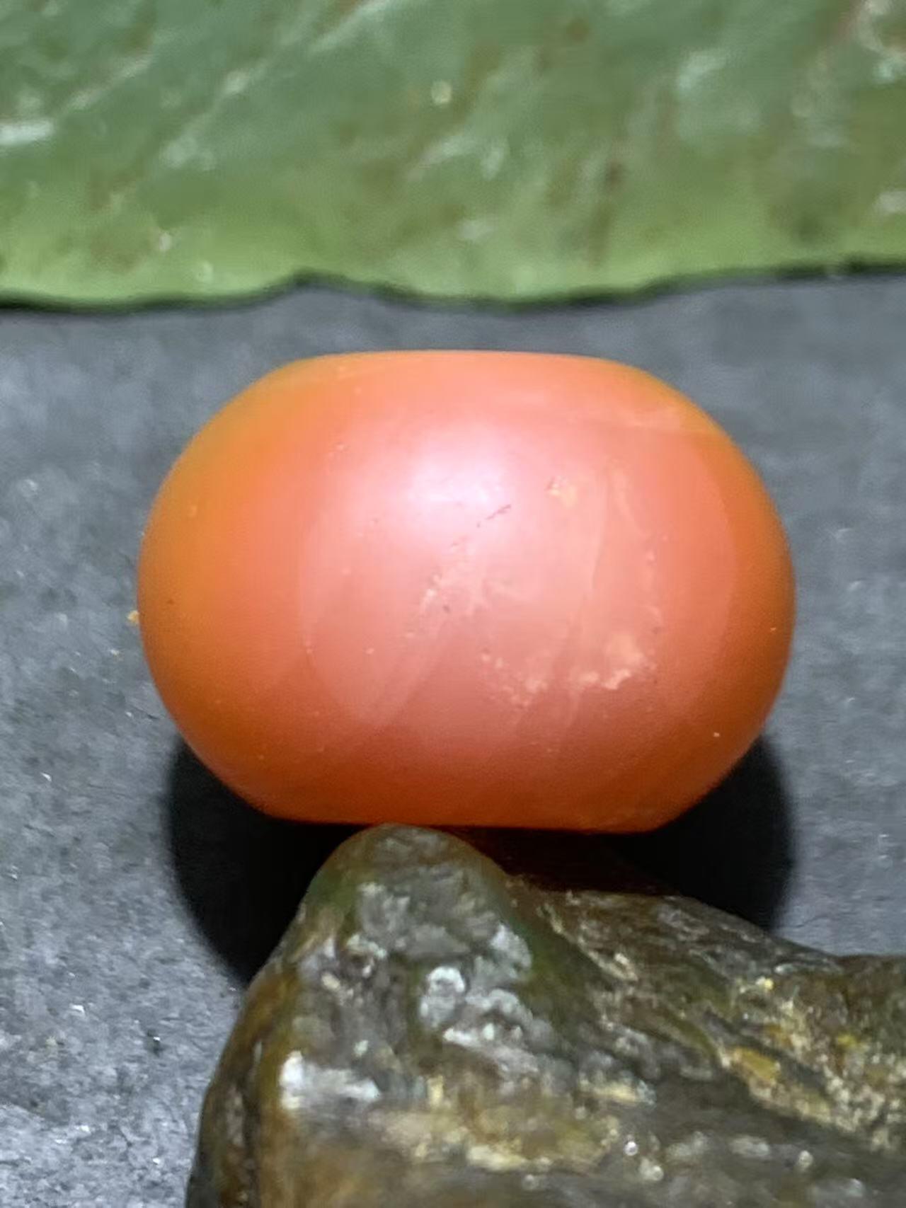 保山南红玛瑙红白双色亚光面包圈平安扣一个，，