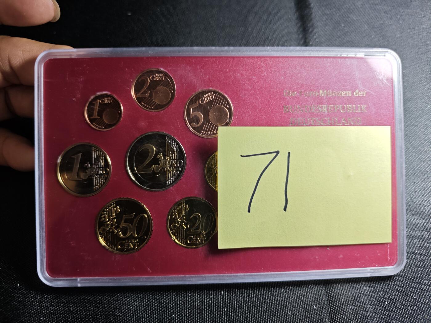 KK钱币收藏小铺 《批量/好品散币 套币 银币》专场 2月预留时间 周末发货  2002德国欧元大小面值精制套币