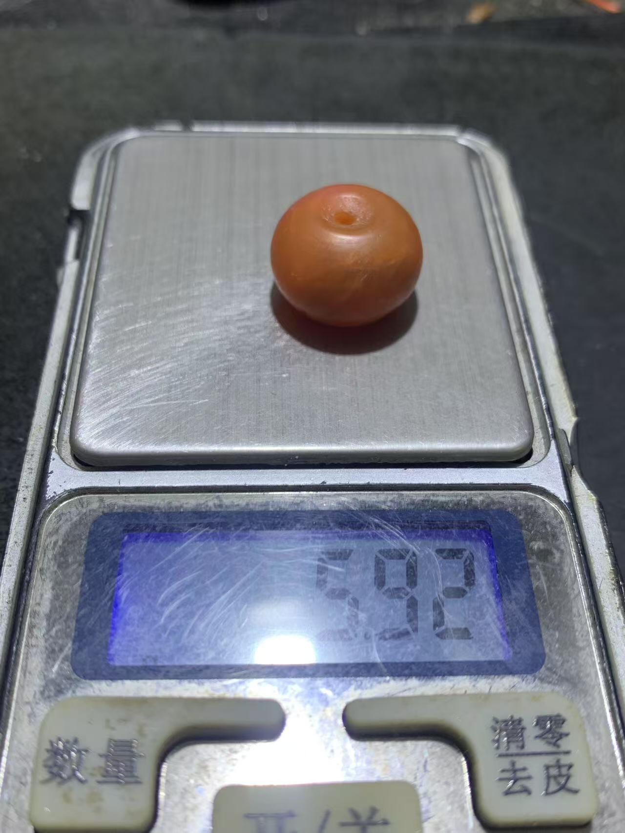 保山南红玛瑙红白双色亚光面包圈平安扣一个，，