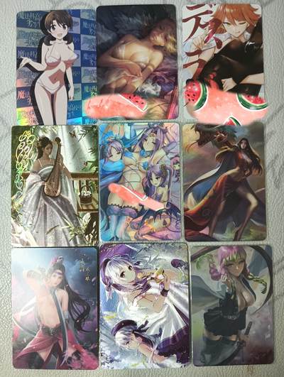 花开卡拍第32期（7月27号周日截拍，品控勿拍!!!拍品不寄存，运费5元，自制卡难免瑕疵，可能存在轻微撞角爆边等出厂瑕疵，品控介意勿拍！） - 妹卡，不重复9张，