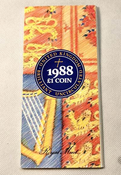 甄臻铺-世界币章拍卖（第26期），送拍享返佣金等优惠多多 - 英国 1988年 1磅 BU 造币厂包装 盾徽版 独年 发行量少