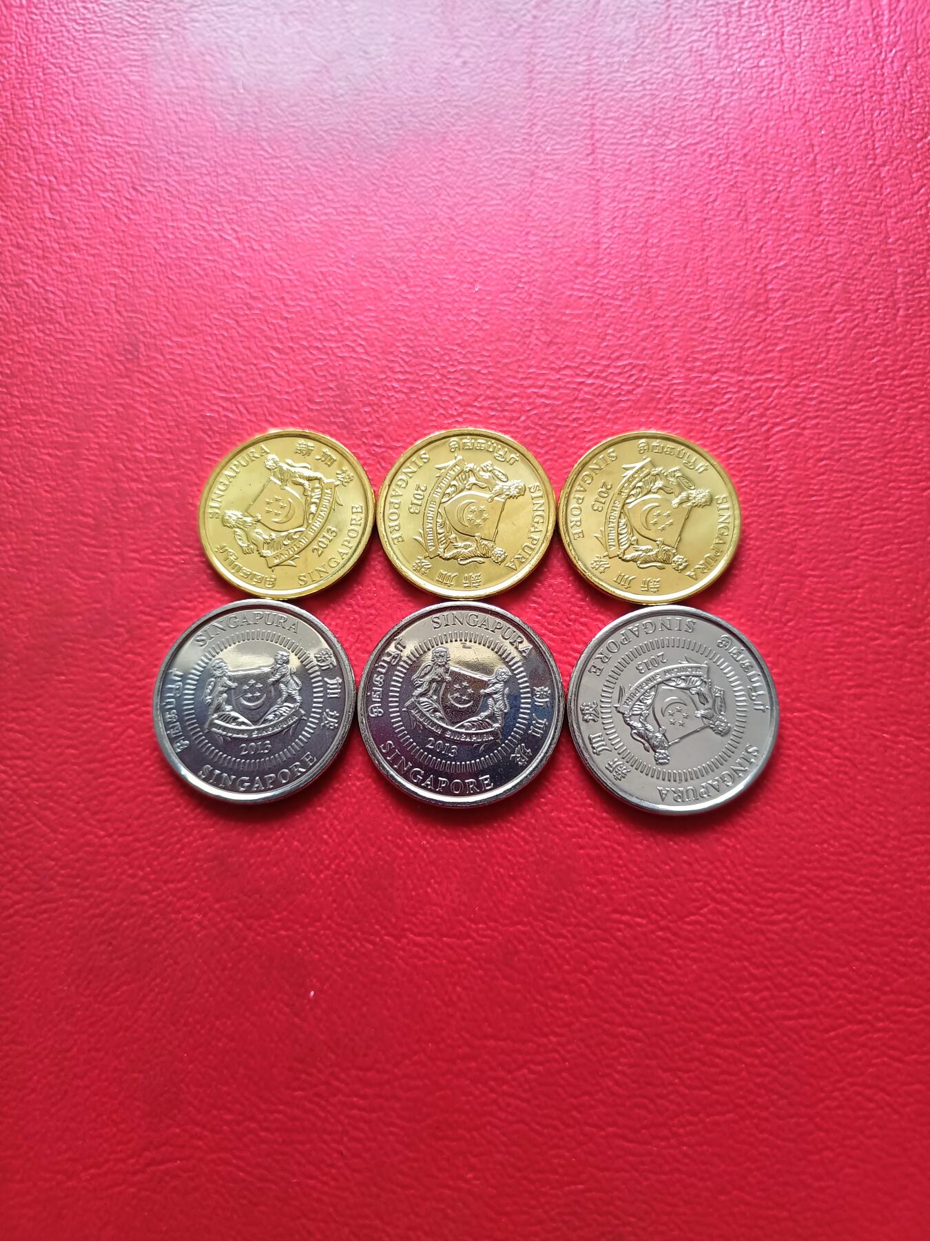 【云涧收藏】第四十八场 新加坡2013年卷拆5、10分3组6枚
