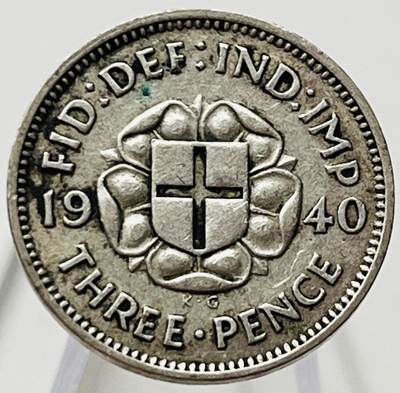 神仙姐姐-中外币专场19 - 1940年英国3便士银币