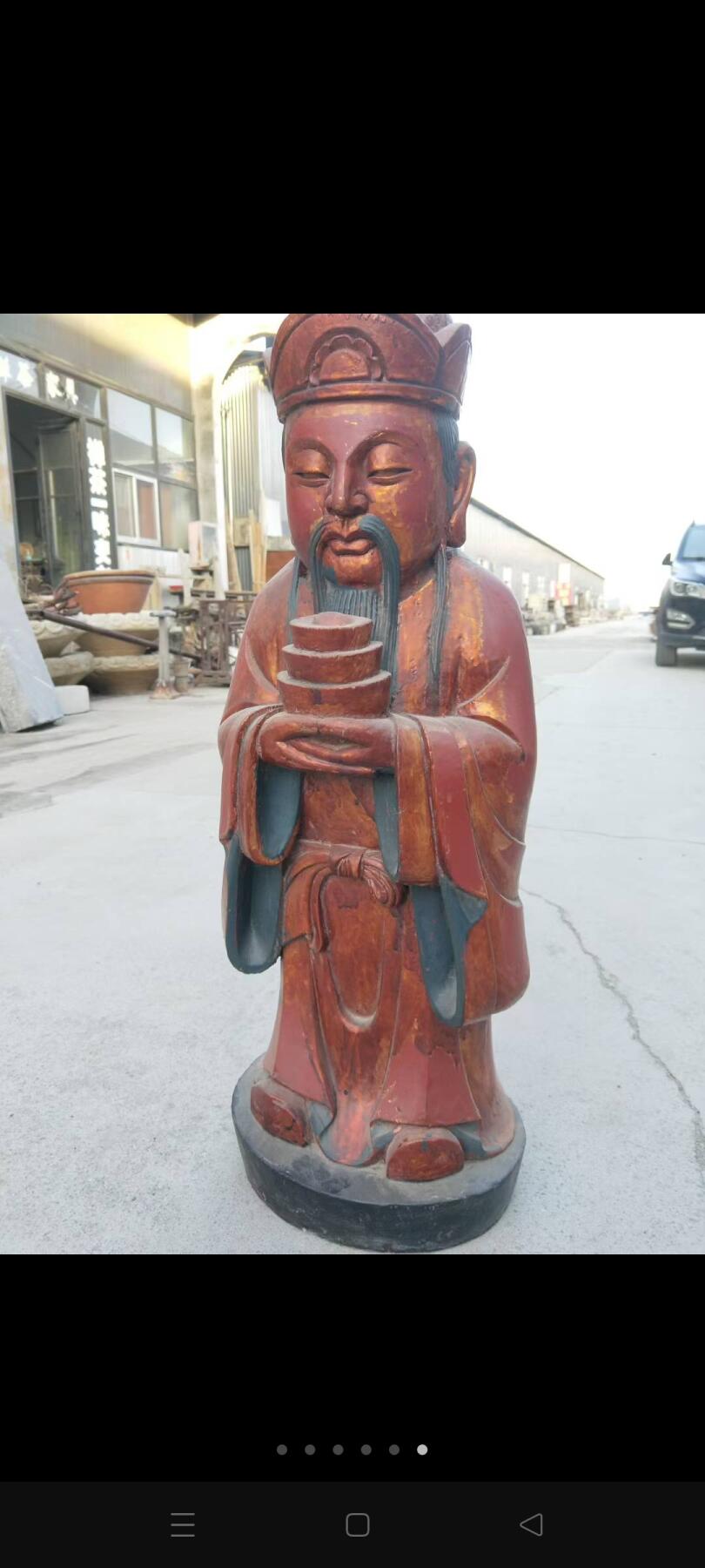 因拆迁偶得楠木鎏金财神，开脸端庄祥和，神态自然吉祥，喜欢请回家。