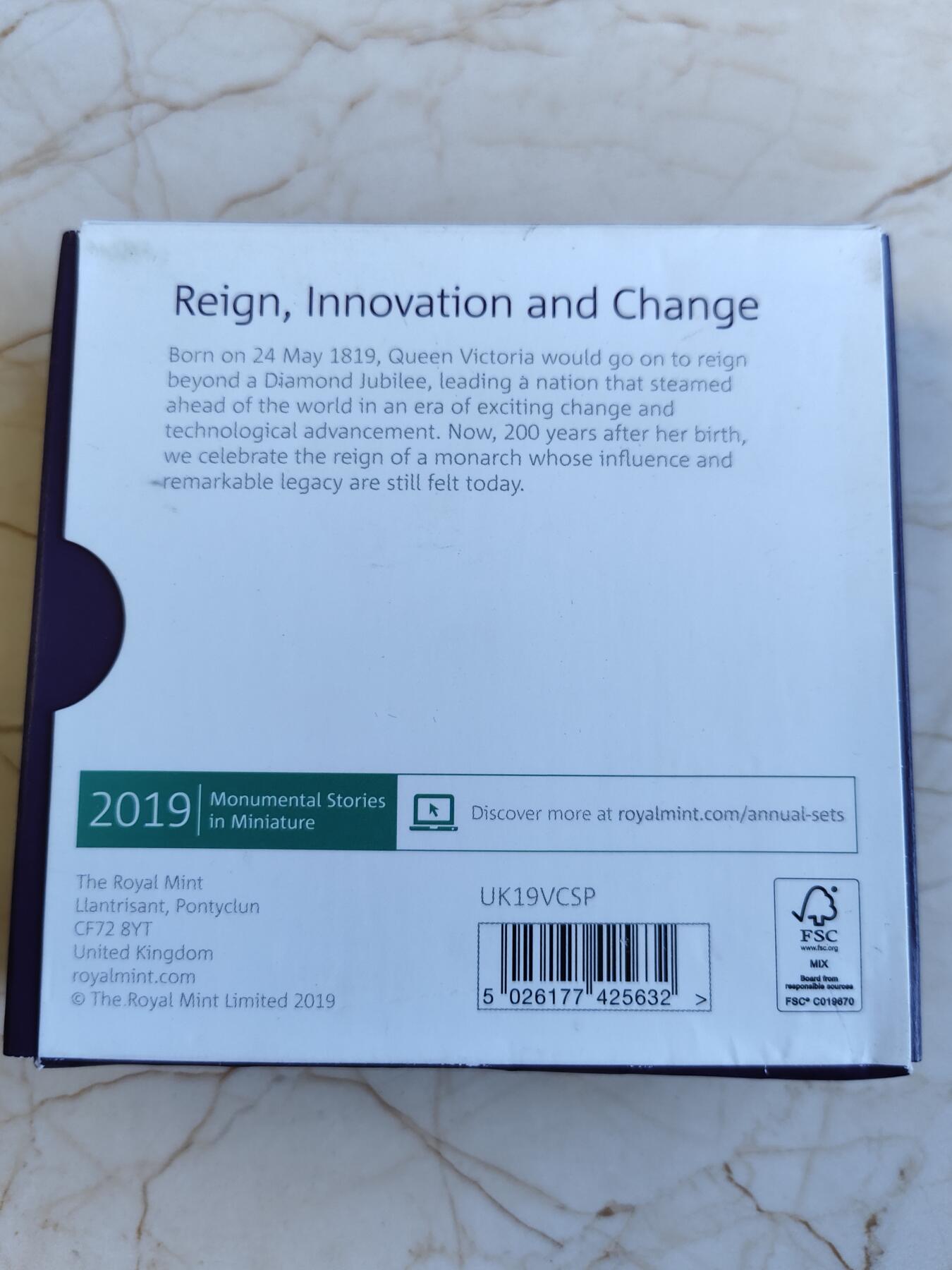 第168期拍卖【长期征集拍品】 英国2019年维多利亚女王诞辰200周年5英镑银币，925银，28.28克，发行7500枚