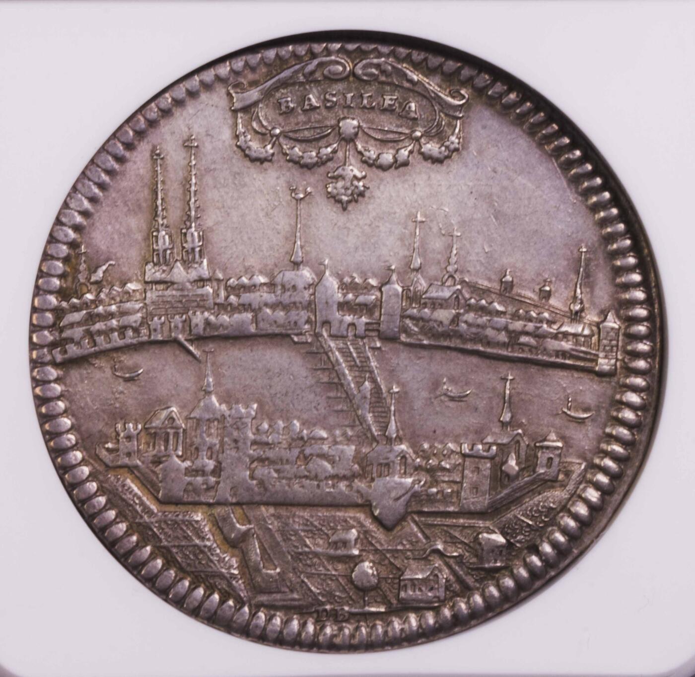 NGC-AU50 1710瑞士巴塞尔城市景观泰勒大银币
