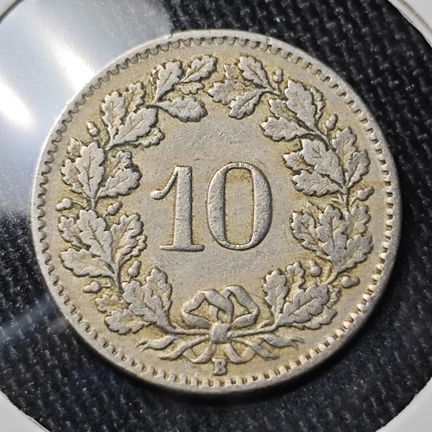 KK钱币收藏小铺 《批量/好品散币 套币 银币》专场 2月预留时间 周末发货  1913瑞士10分 早年份
