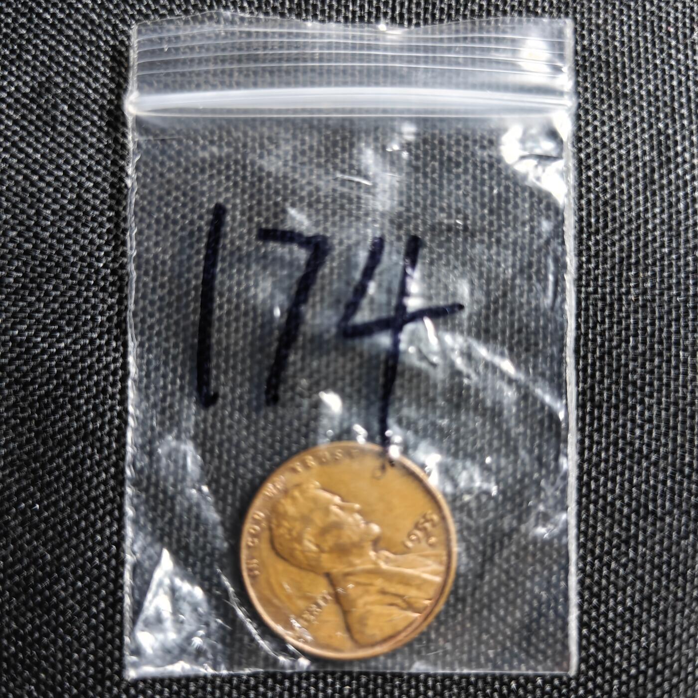 KK钱币收藏小铺 《批量/好品散币 套币 银币》专场 2月预留时间 周末发货   1955美国麦穗一分铜币 D厂 好品
