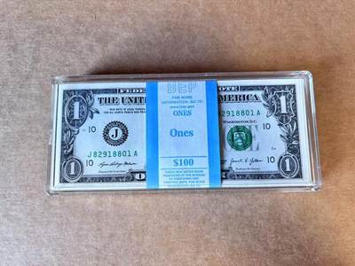 【Blue Auction】世界纸币精拍第701期【精】——18级TOP拍卖/信誉/品质/专业/高效💫 - 【一刀 含8888狮子号】美国 2021年1美金 全新UNC