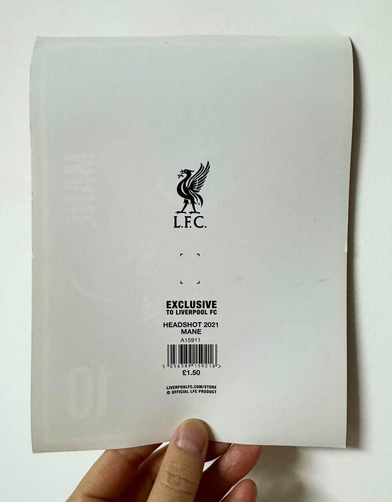 零元拍：赛迪奥-马内亲签利物浦足球俱乐部官方签字卡！尺寸： 203×152 MM