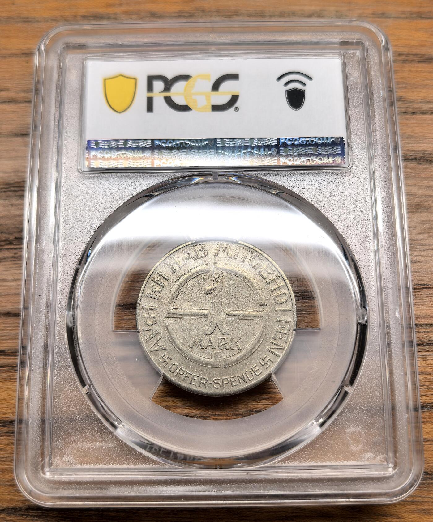 凡希社世界钱币微拍月度大拍（2025/07） 1938德国元首像1马克token代用币PCGS-XF45