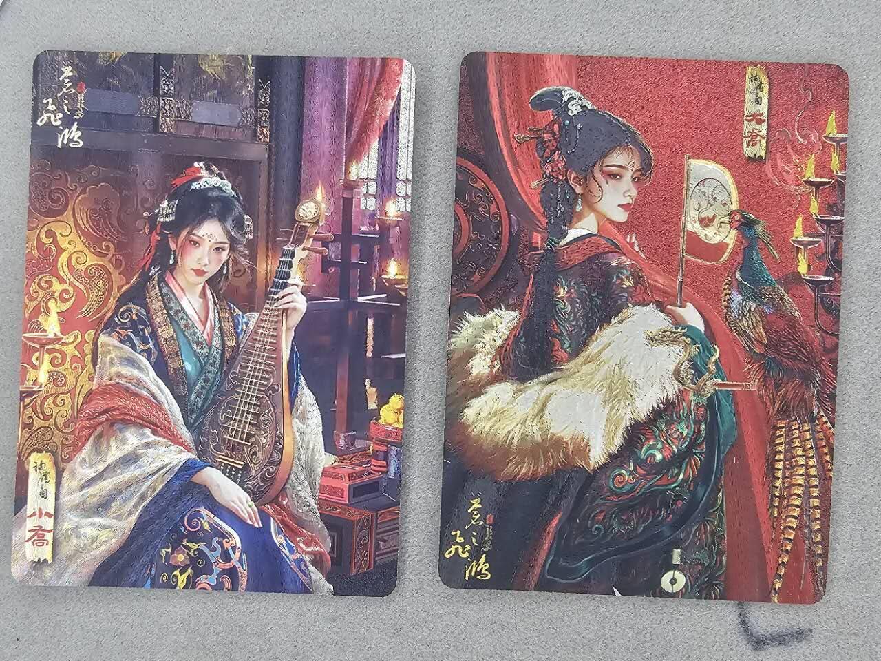 龙虎卡牌第48场 （无佣金，满120包邮，欢迎送拍，摩点开车） 粗闪2张 百里 苍之飞鸿-神魔三国 大乔&小乔