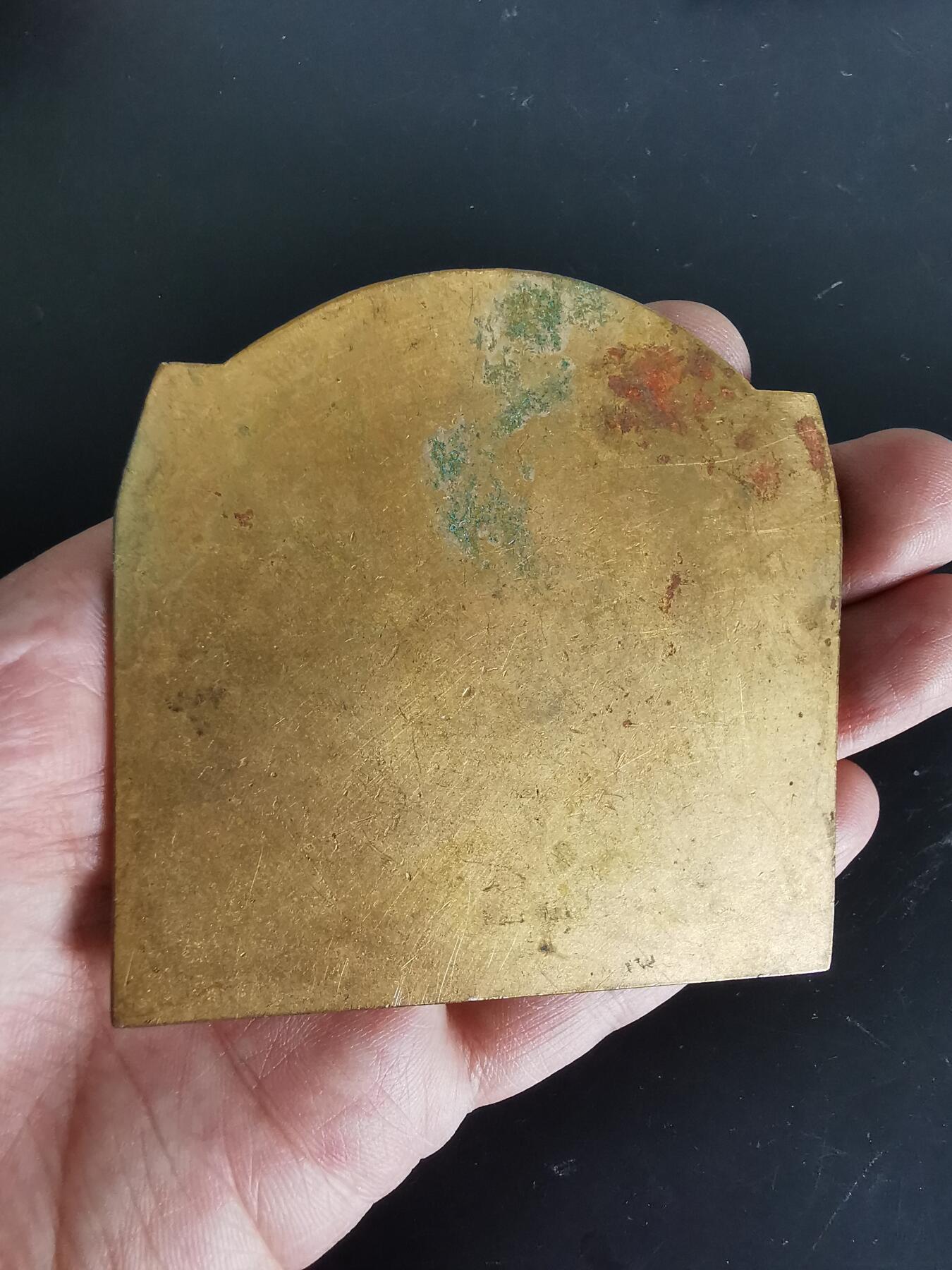 老王徽章第137期 法国航海家ALBERT GLANDAZ镀金方形大铜章    尺寸76×72mm   重量162.3g