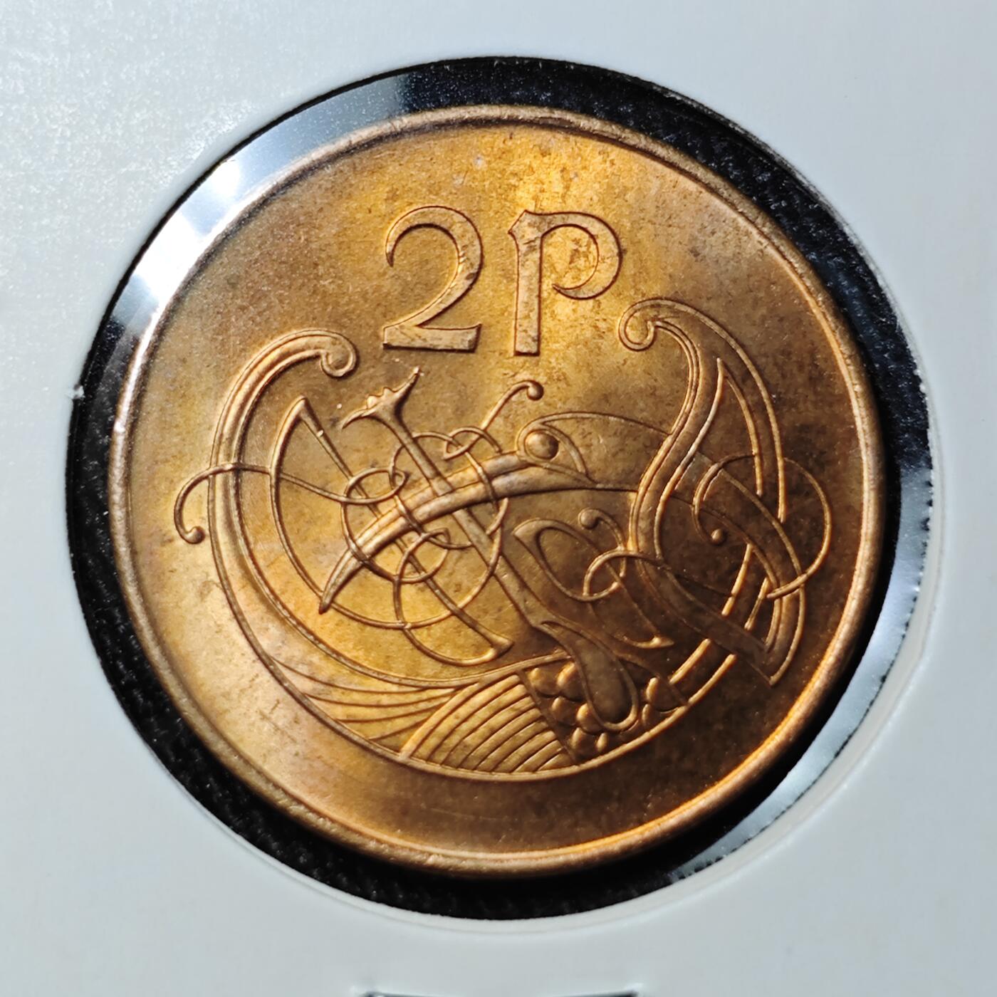 KK钱币收藏小铺 《批量/好品散币 套币 银币》专场 2月预留时间 周末发货  1971爱尔兰2P铜币 拆卷品