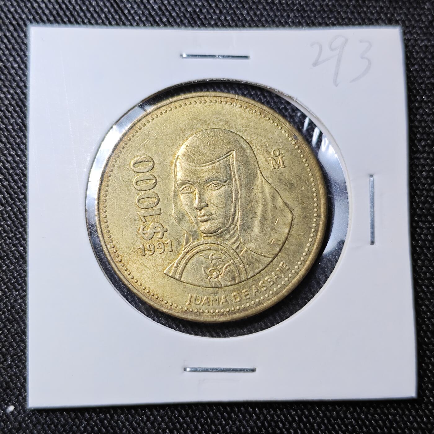 KK钱币收藏小铺 《批量/好品散币 套币 银币》专场 2月预留时间 周末发货  1991墨西哥1000比索大铜币 大币 少见好品