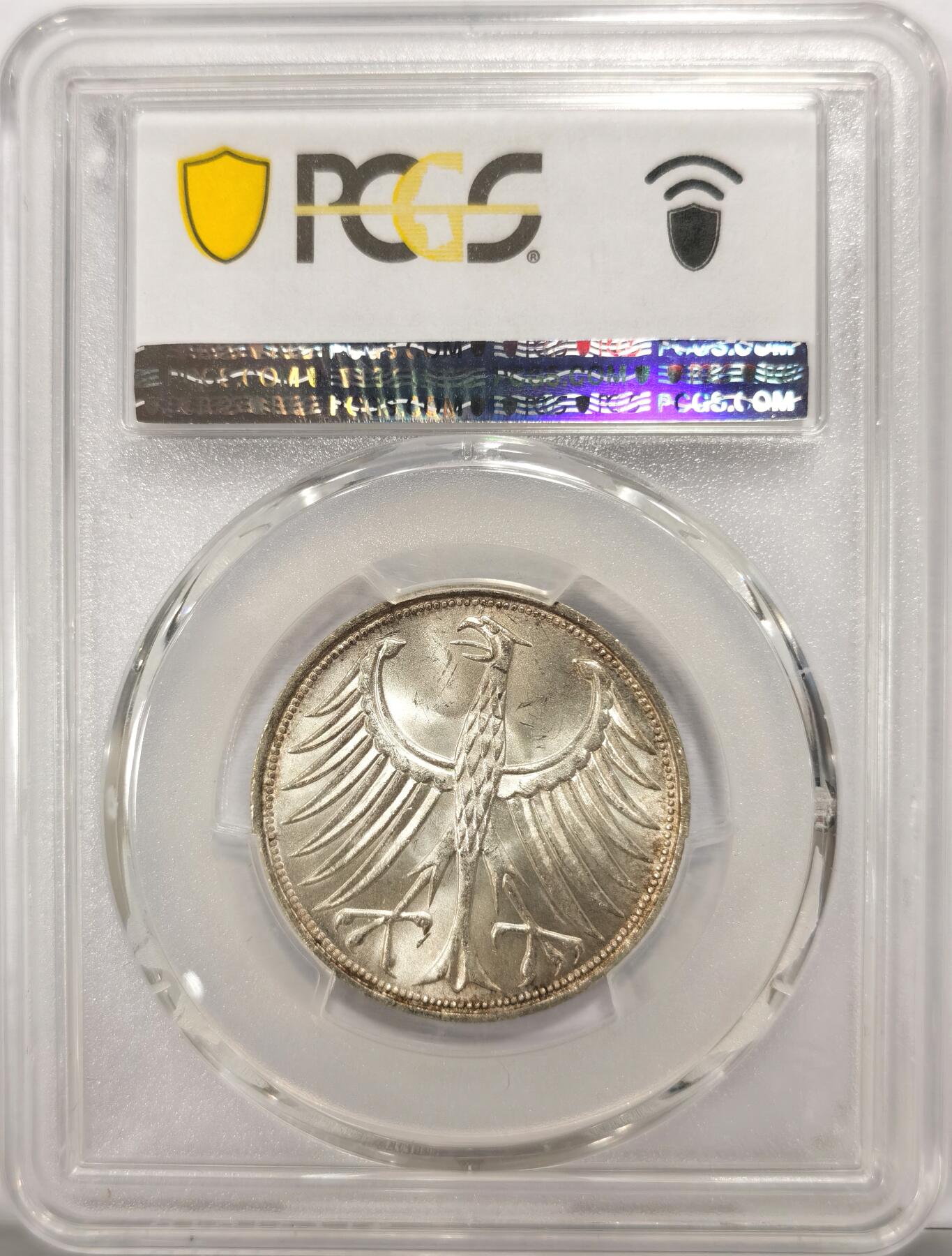 博洋堂德系小专场暨第132期（全场包邮） PCGS MS66 德国1965年5马克，经典德国瘦鹰，高分少见