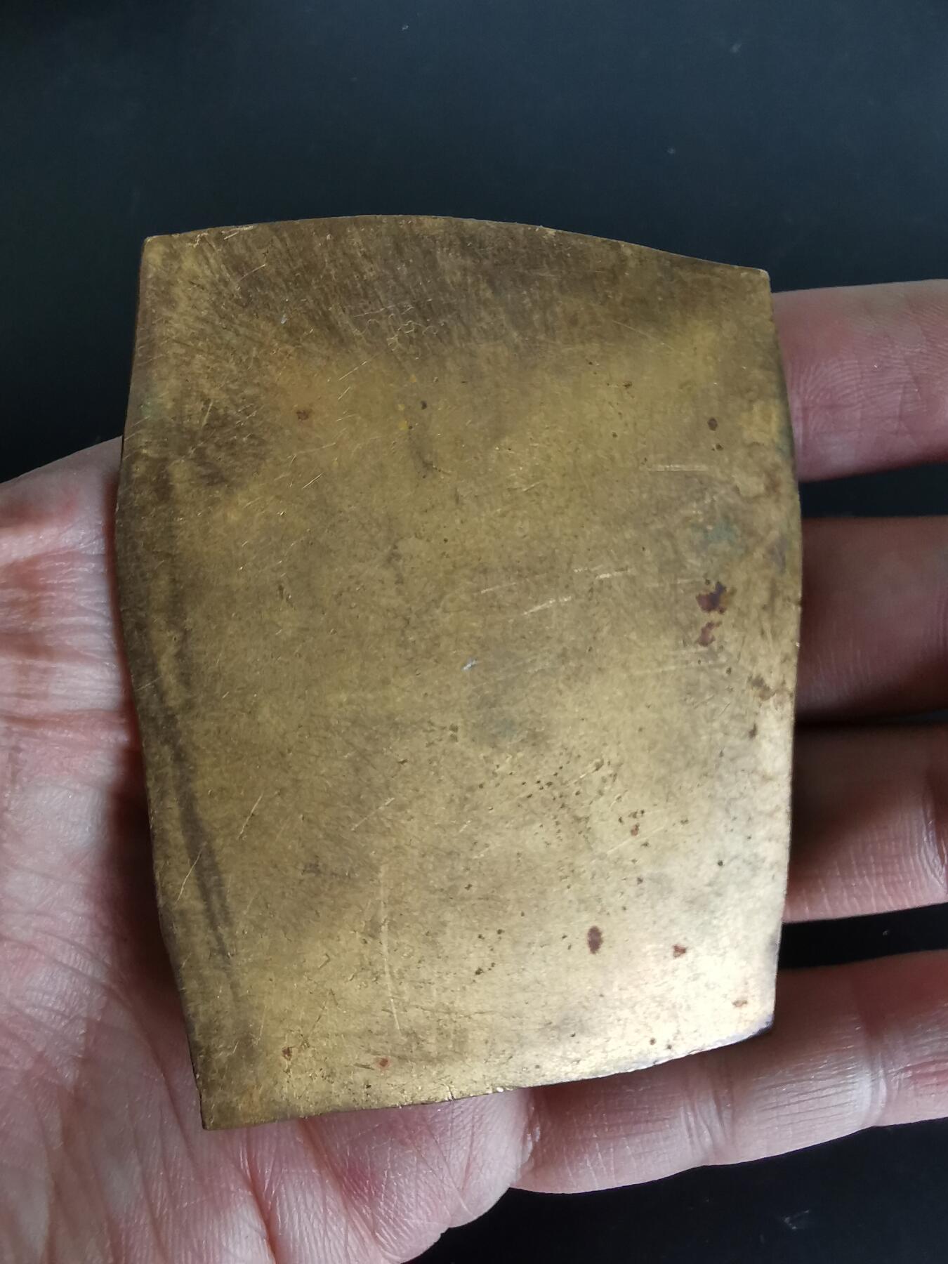 老王徽章第137期 法国海运业镀金方形大铜章    尺寸68×59mm  重量102.3g