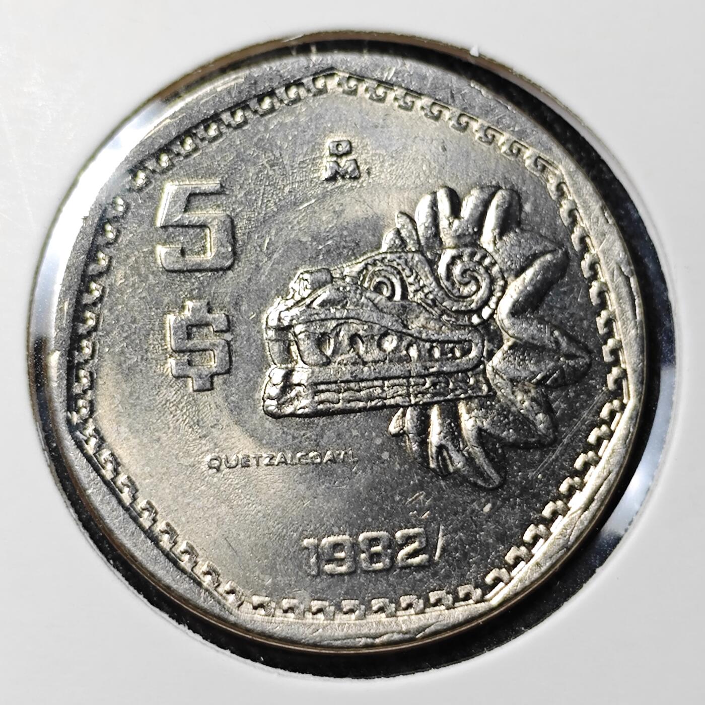 KK钱币收藏小铺 《批量/好品散币 套币 银币》专场 2月预留时间 周末发货  1982墨西哥5比索 好品