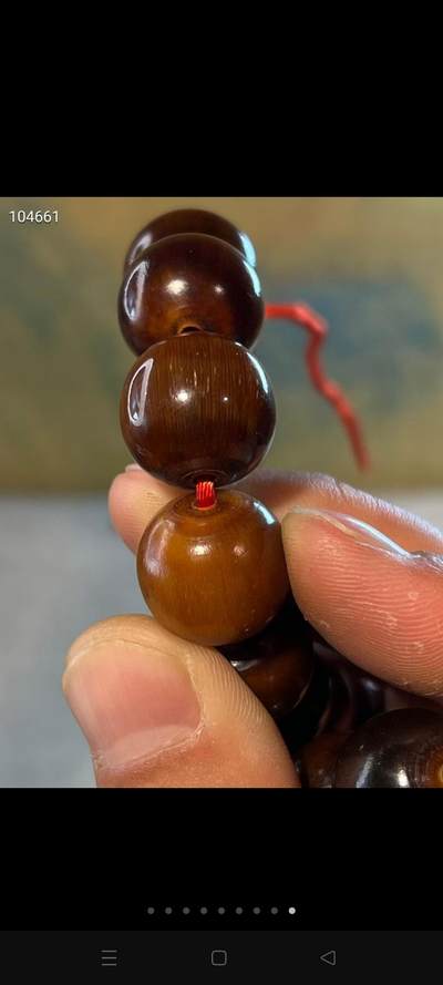 老牛角串珠，108颗鱼籽纹，竹丝纹清晰可见！ - 老牛角串珠，108颗鱼籽纹，竹丝纹清晰可见！